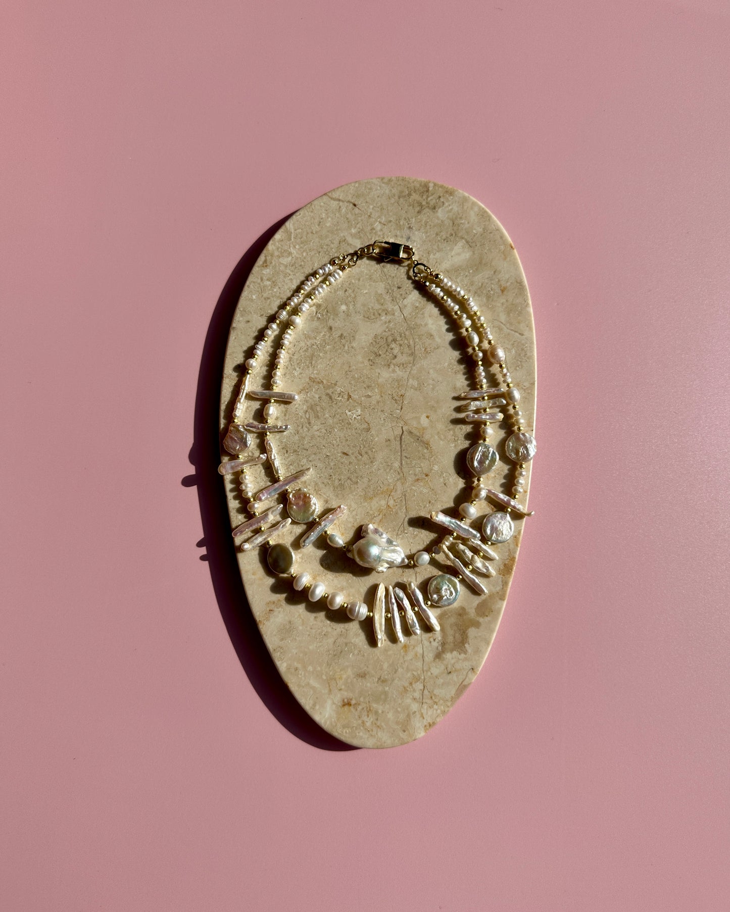 Collar Perlas Anormal Doble