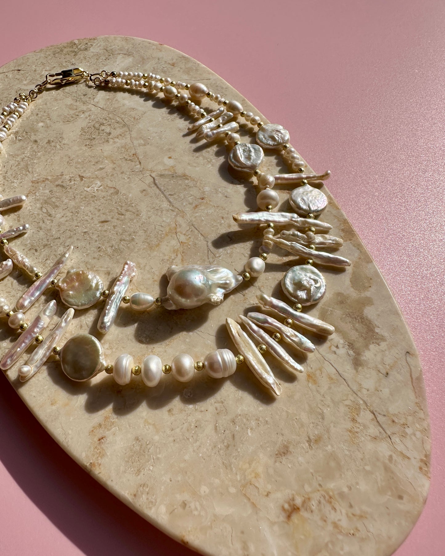 Collar Perlas Anormal Doble