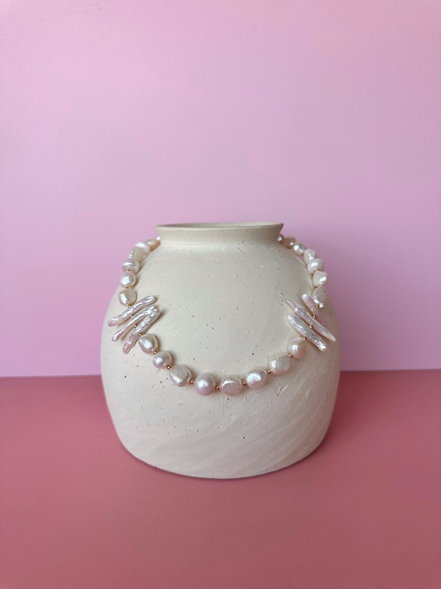 Collar Perlas Diseño Asimétrico 1