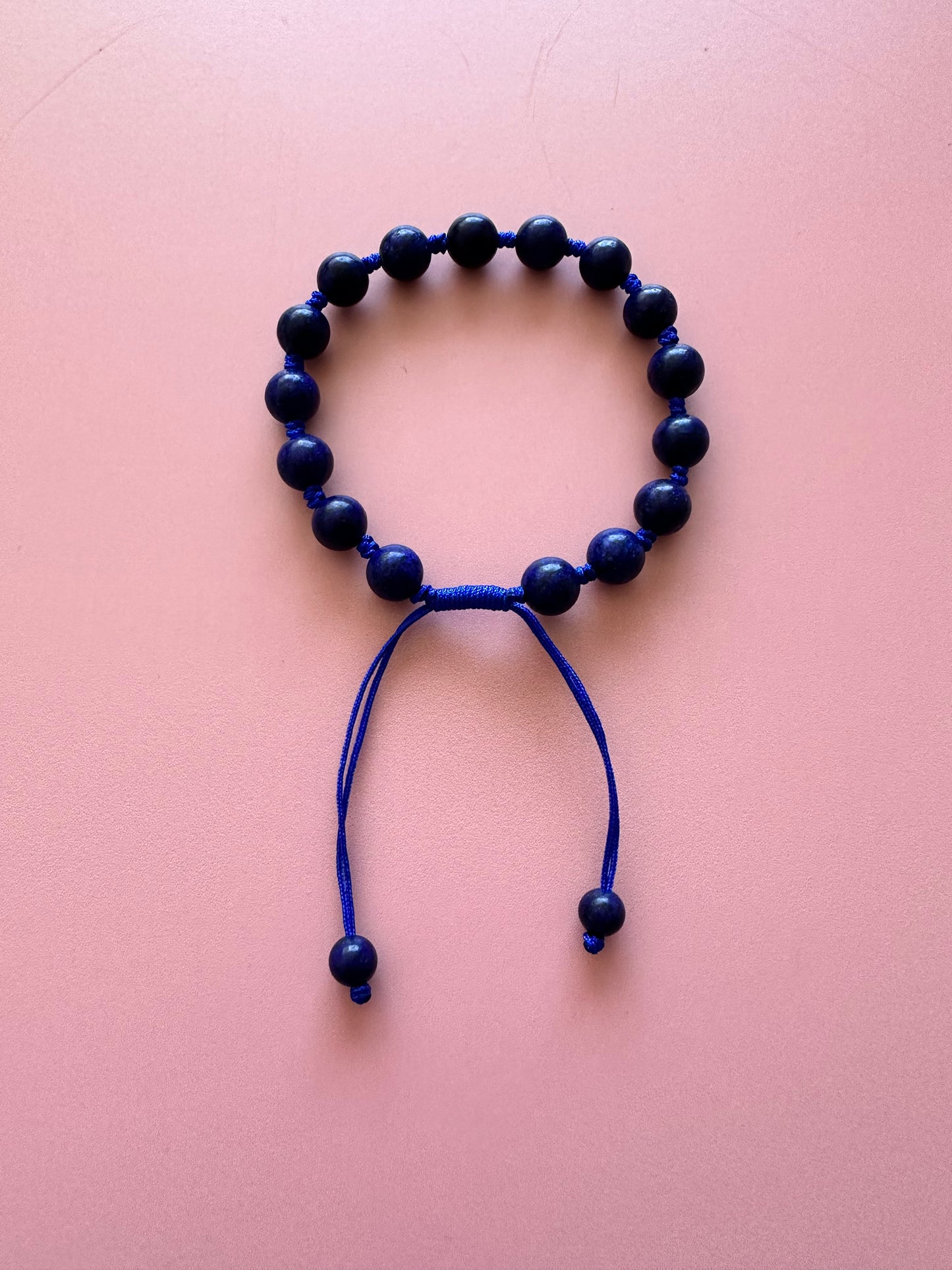 Pulsera Lapislázuli Macramé