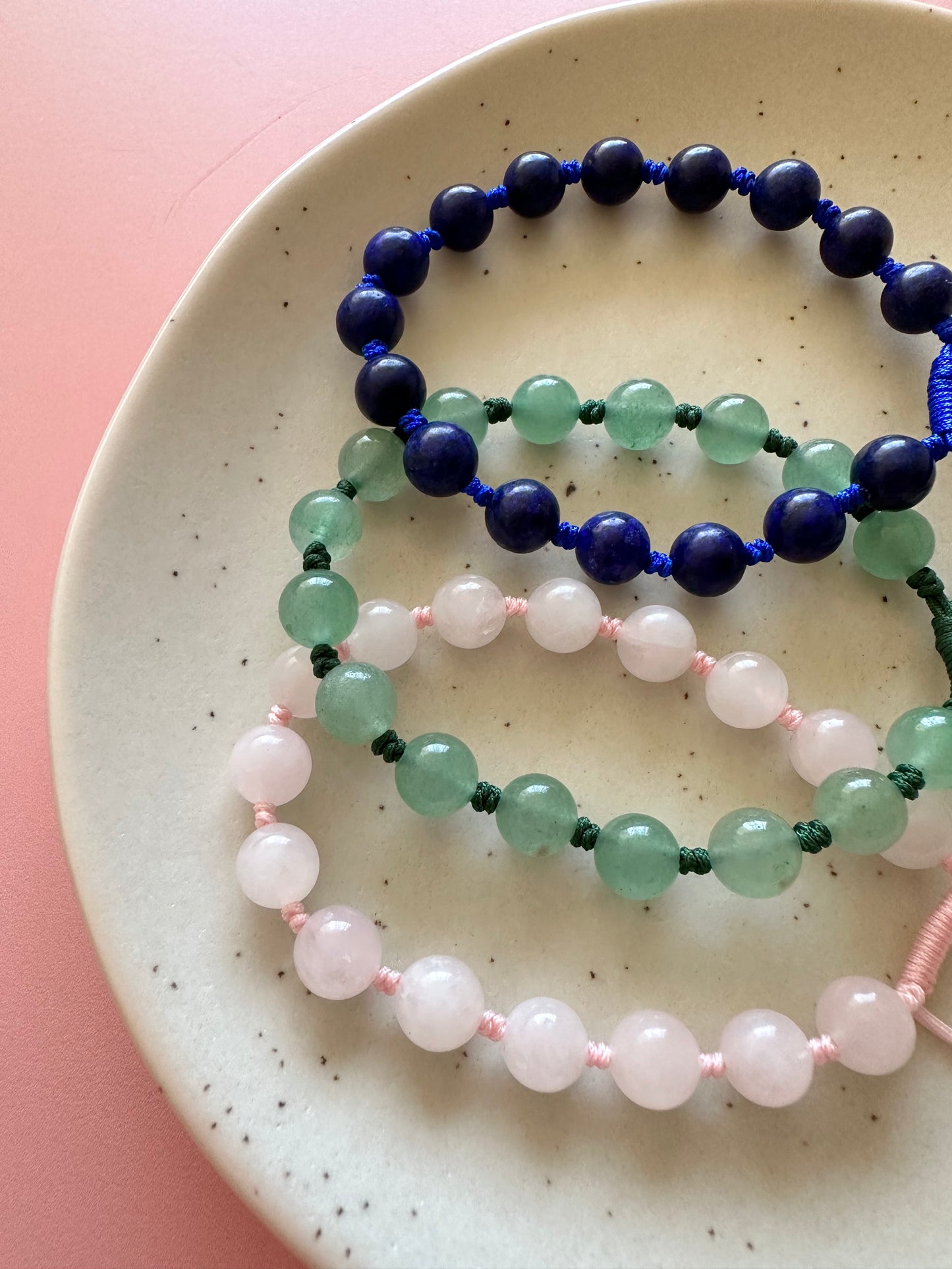Pulsera Lapislázuli Macramé