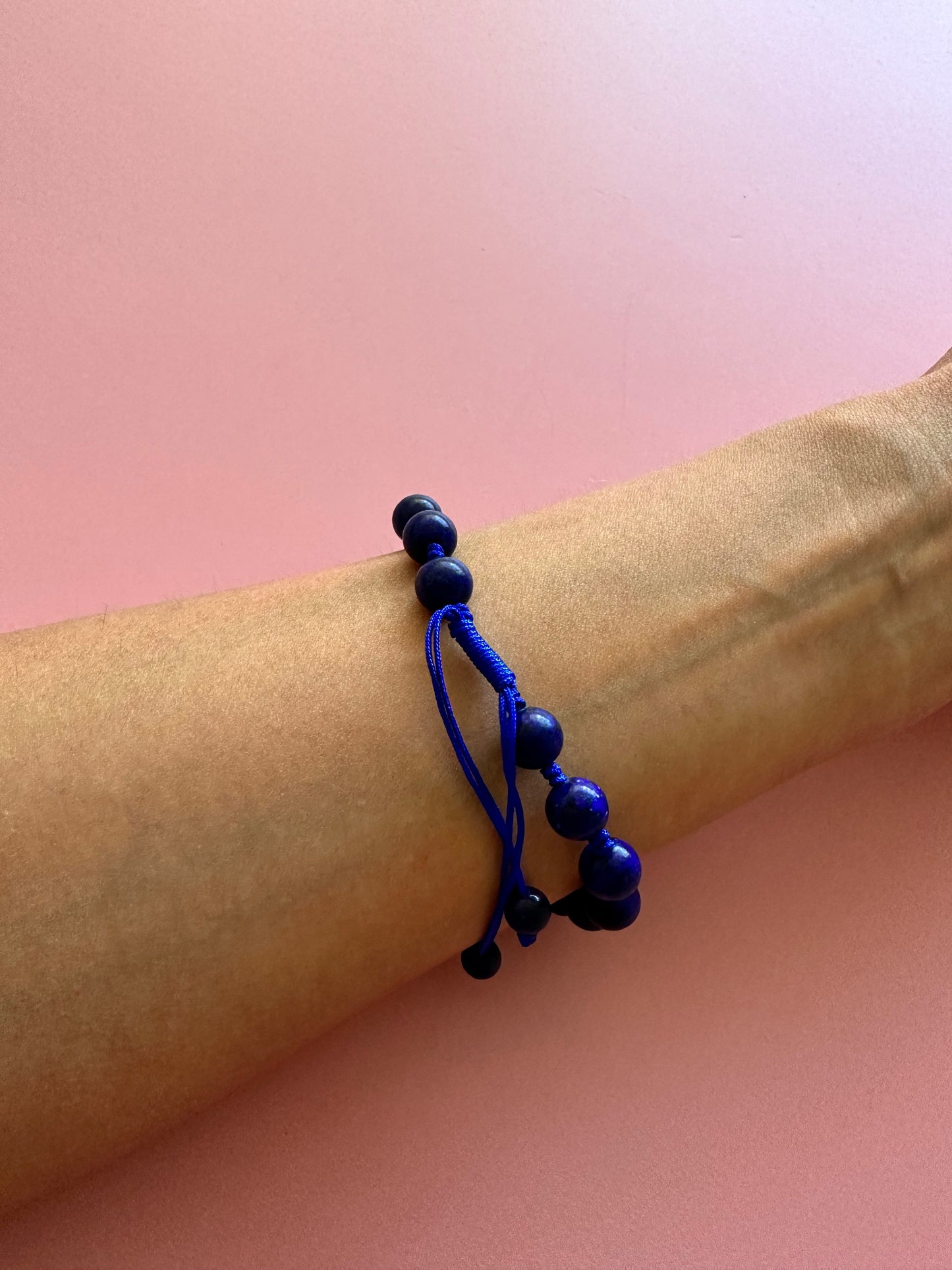 Pulsera Lapislázuli Macramé