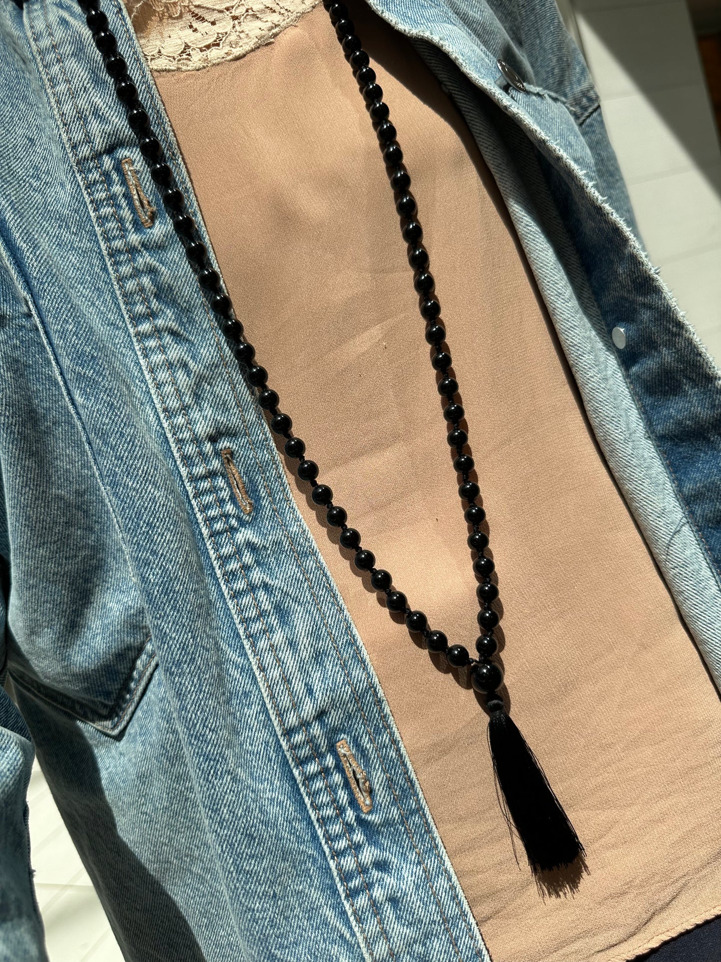 Collar Japa Mala de Ónix