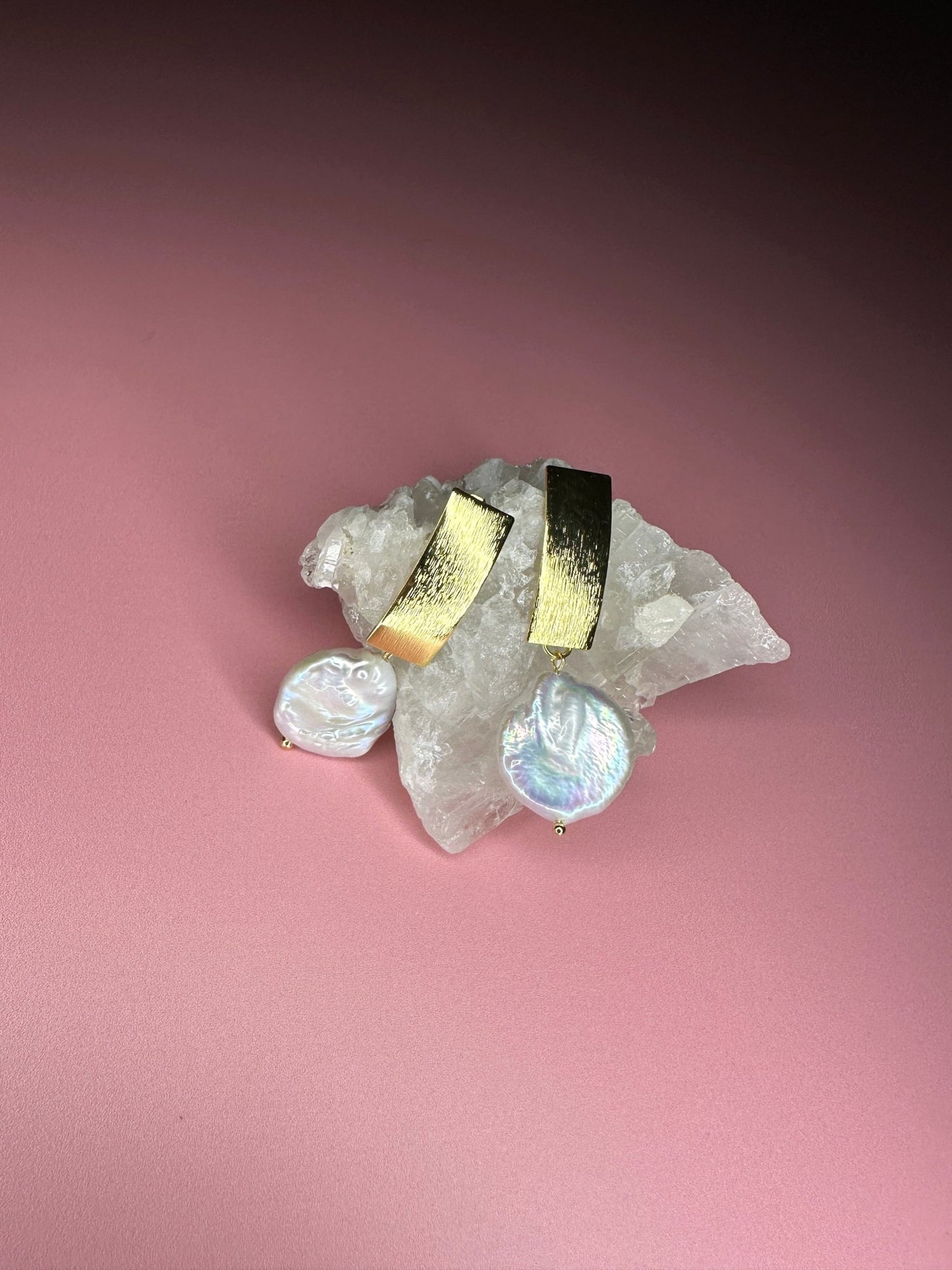 Aros Rectángulos Perlas XL - Diana Isler