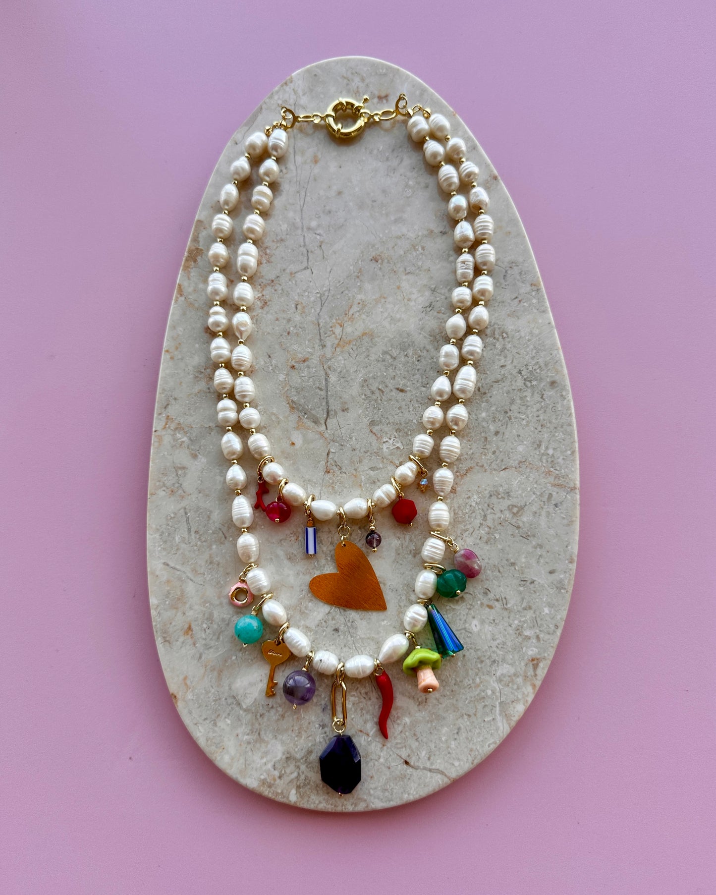 Collar Bicarnaval en Perlas