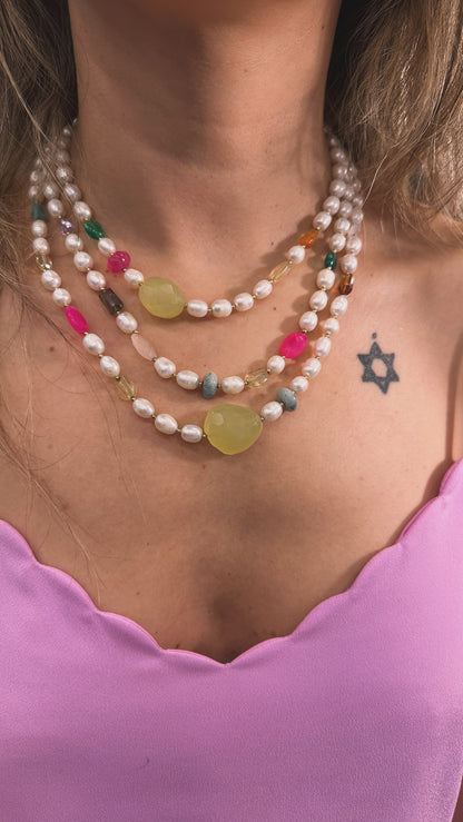 Collar Estrambótico TriPerlas