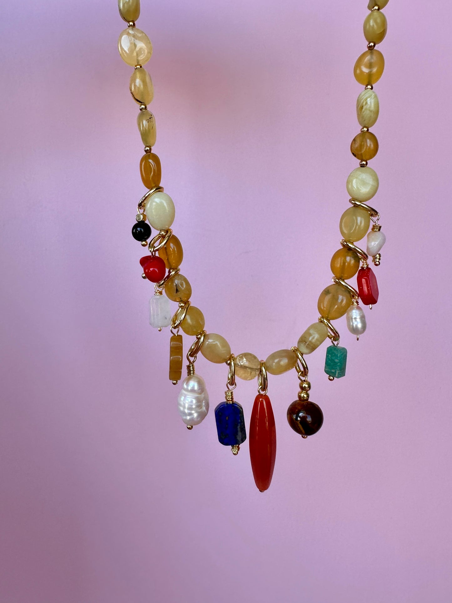 Collar Carnaval Ópalo Amarillo