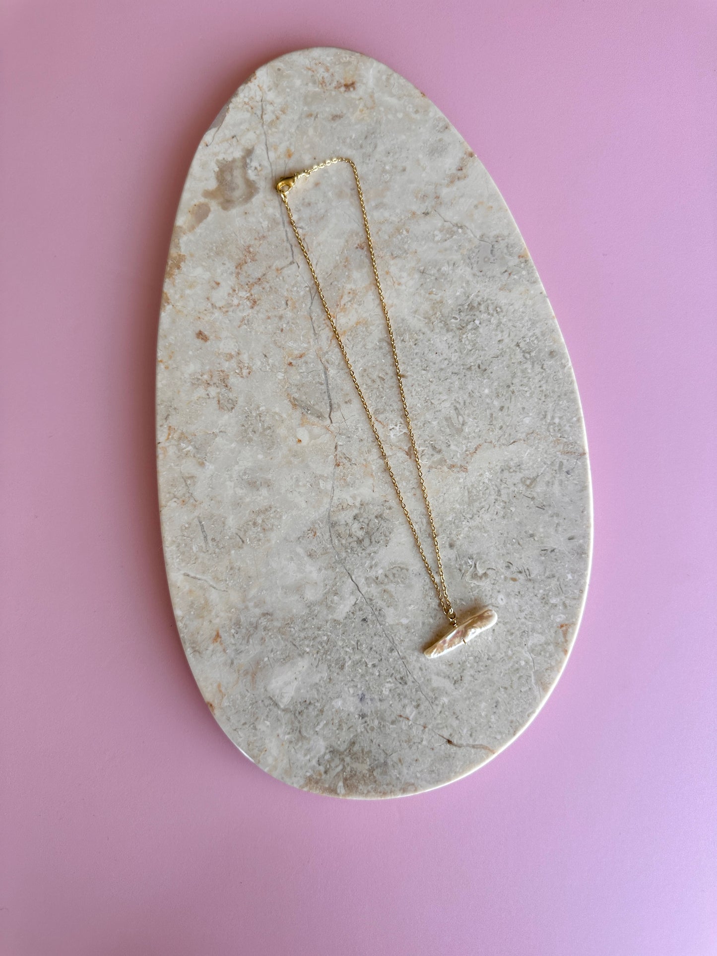 Collar Cadena Perla Invertida