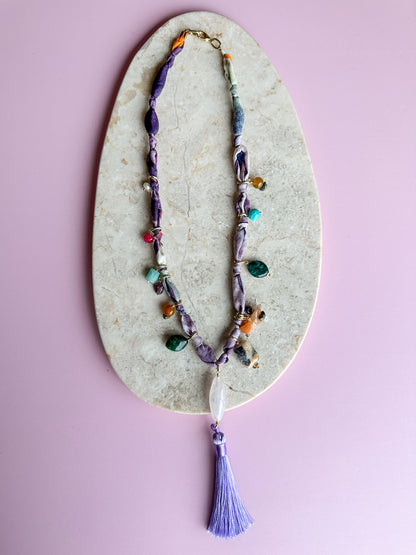 Collar Pañoleta Violeta
