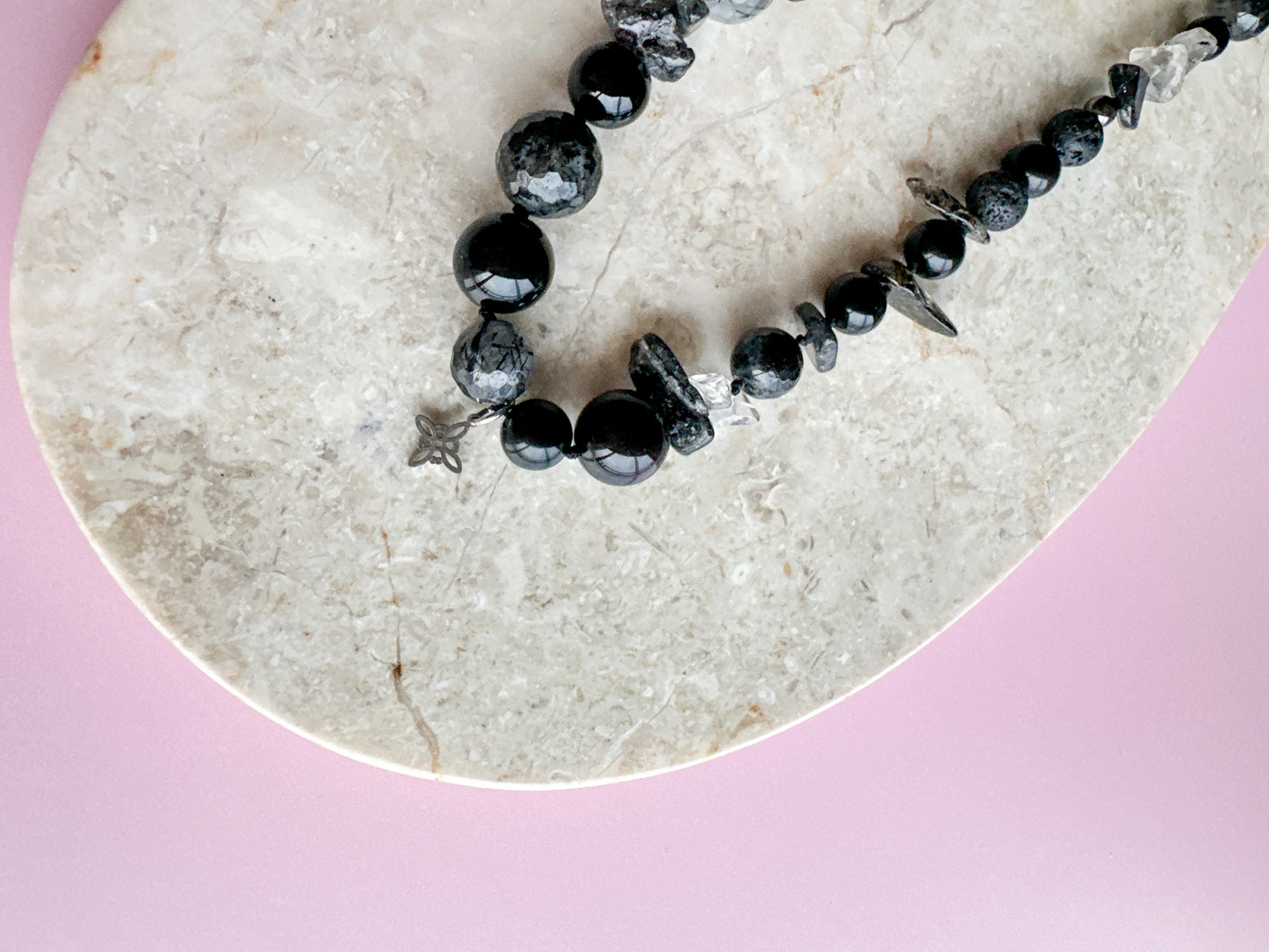 Collar Protección Nudo Bruja Piedras