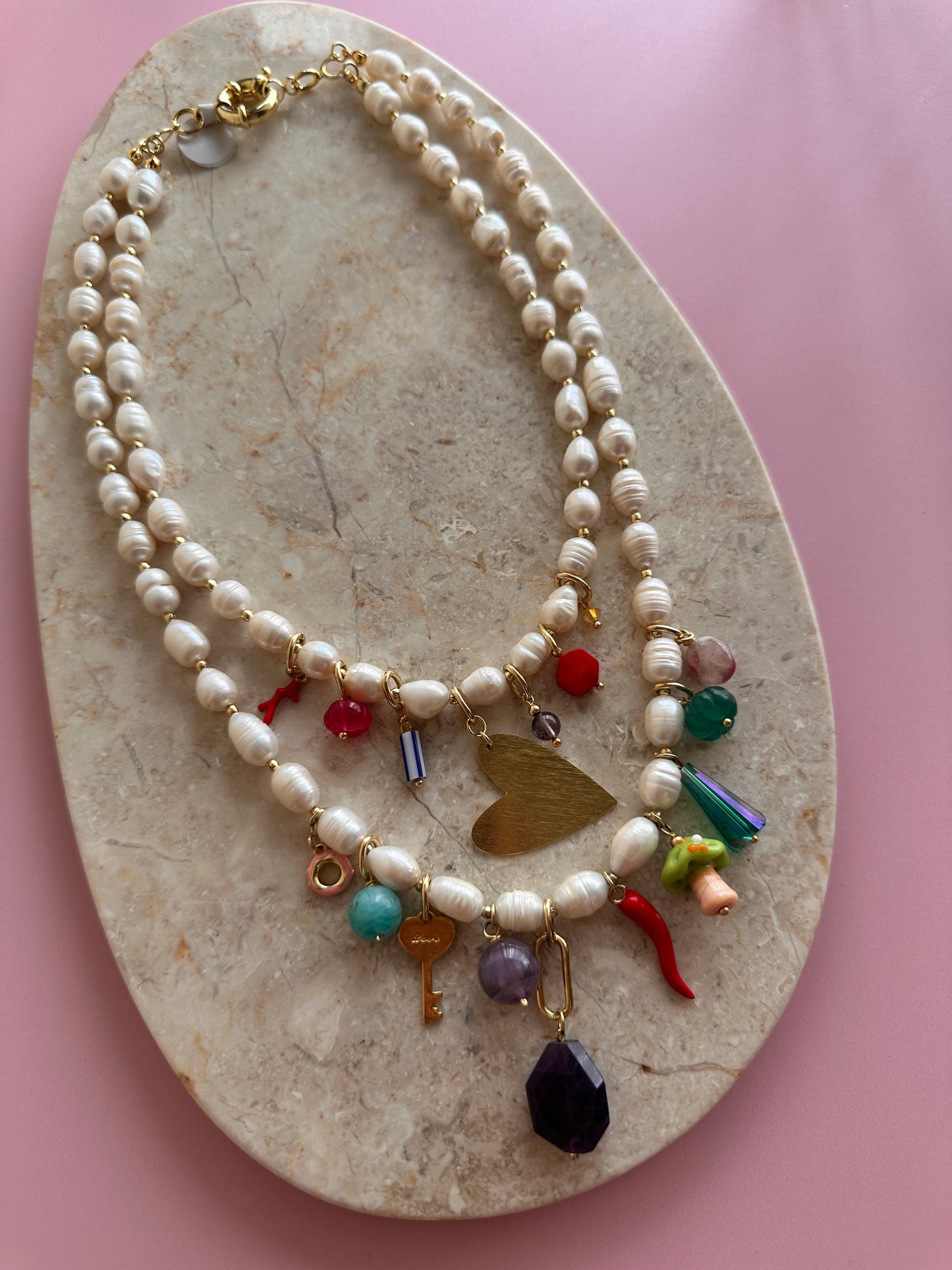 Collar Bicarnaval en Perlas