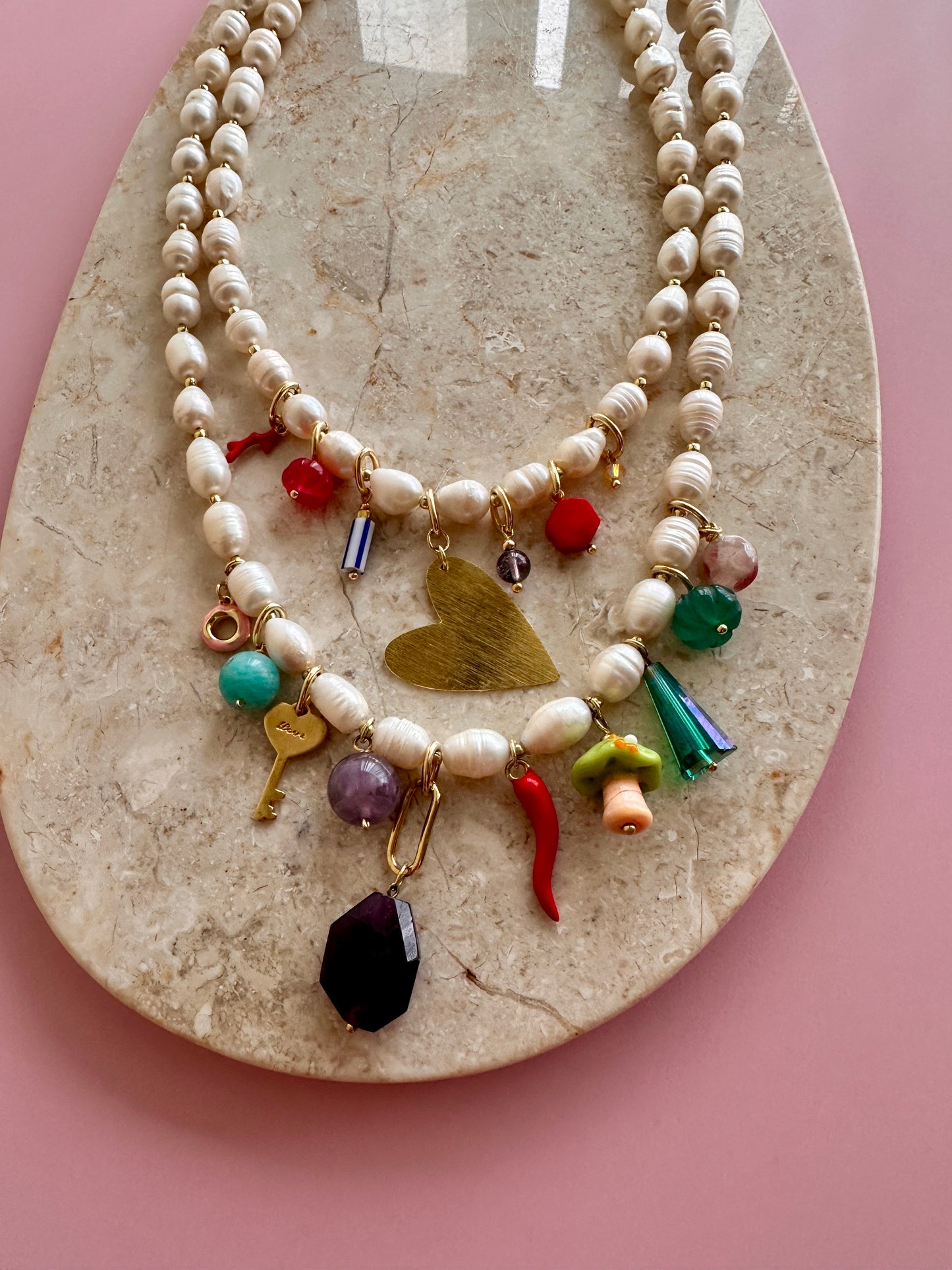 Collar Bicarnaval en Perlas