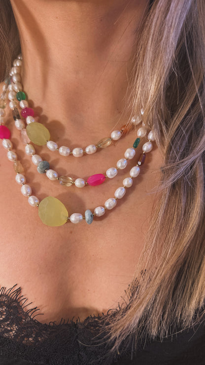 Collar Estrambótico TriPerlas