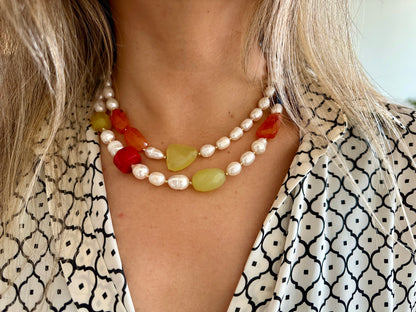 Collar BiMaxi Perlas y Colores