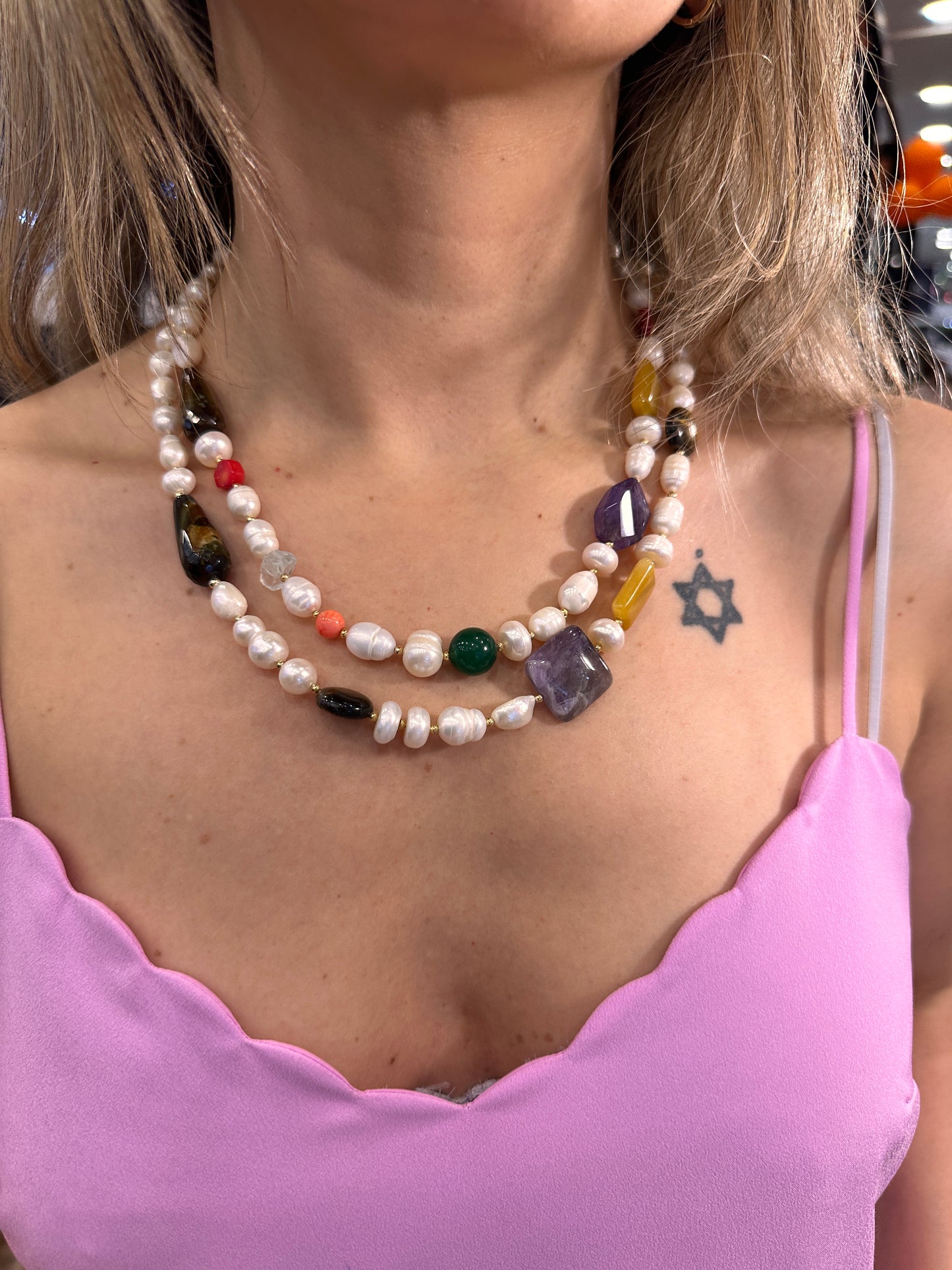 Collar estrambótico de Perlas I