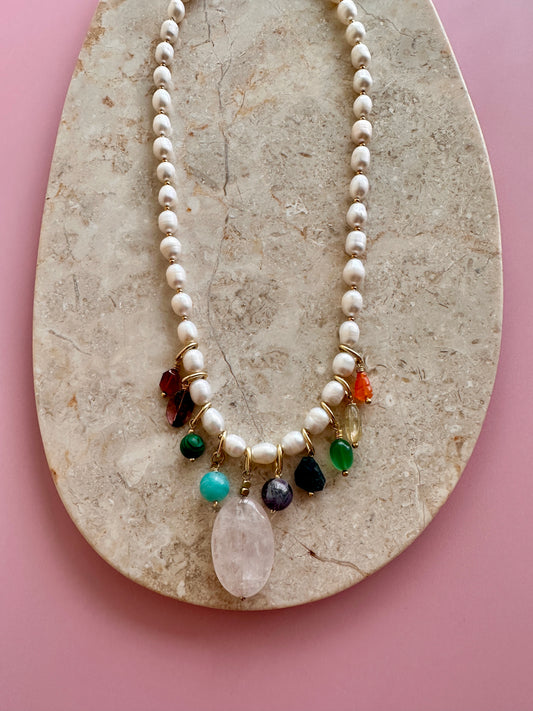 Collar Carnaval Perlas y Piedras