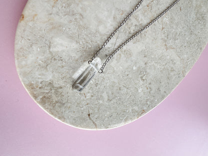 Collar Cuarzo Acero