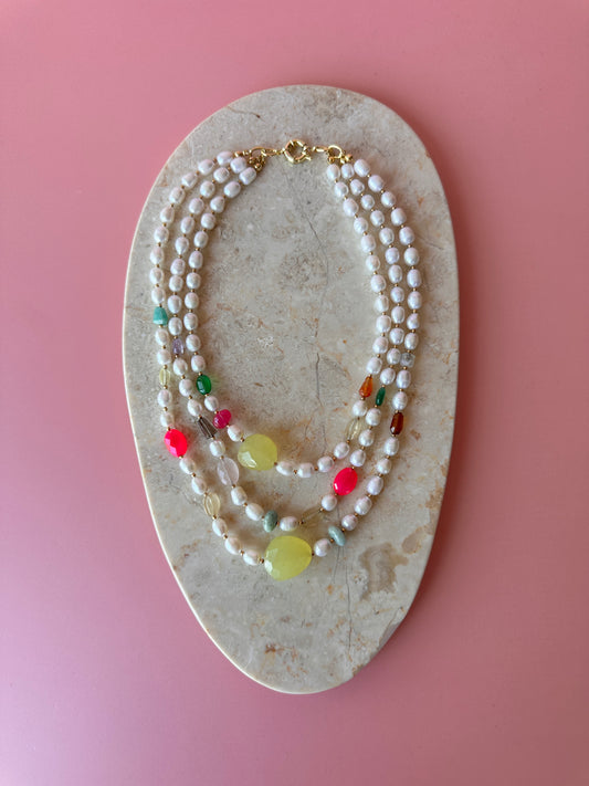 Collar Estrambótico TriPerlas