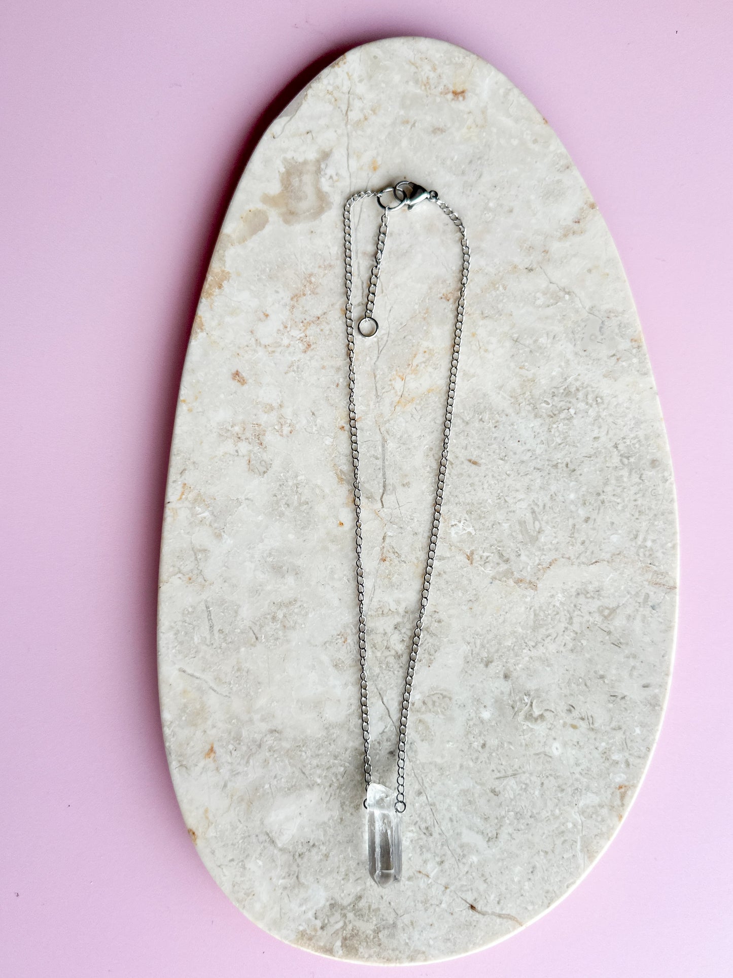Collar Cuarzo Acero