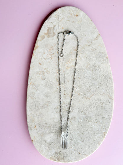 Collar Cuarzo Acero