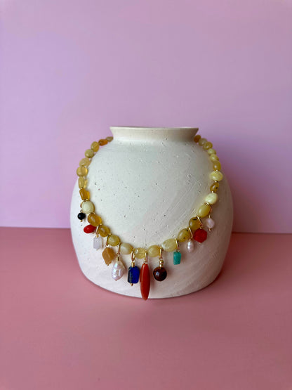 Collar Carnaval Ópalo Amarillo