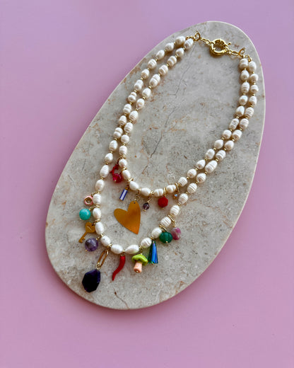 Collar Bicarnaval en Perlas